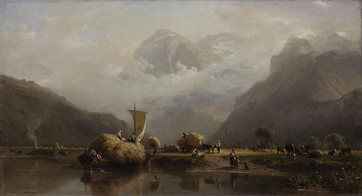 Les Moissons dans la vallée de la Glaris en Suisse