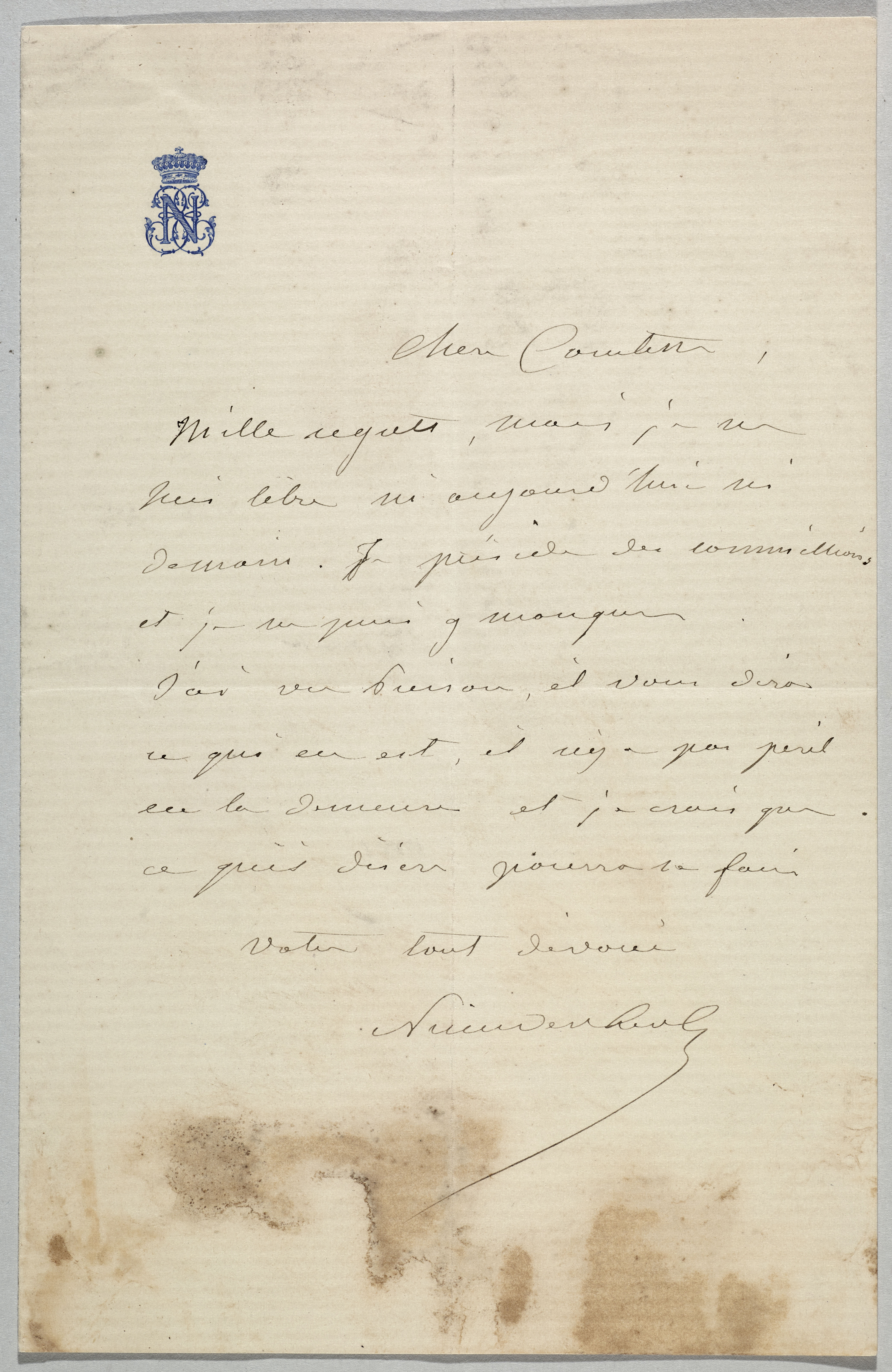 Correspondance de la comtesse de Castiglione avec le comte de Nieuwerkerke