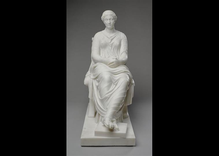 Luc Breton, Femme dite Agrippine, statuette en marbre blanc