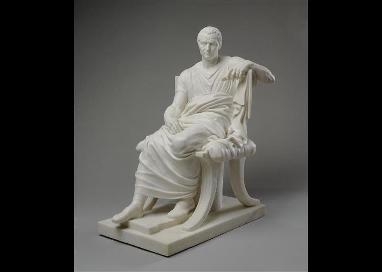 Luc Breton, Homme dit Ménandre, statuette en marbre blanc