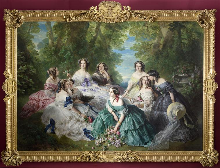 Winterhalter, L'Impératrice Eugénie entourée des dames de sa cour, avec cadre