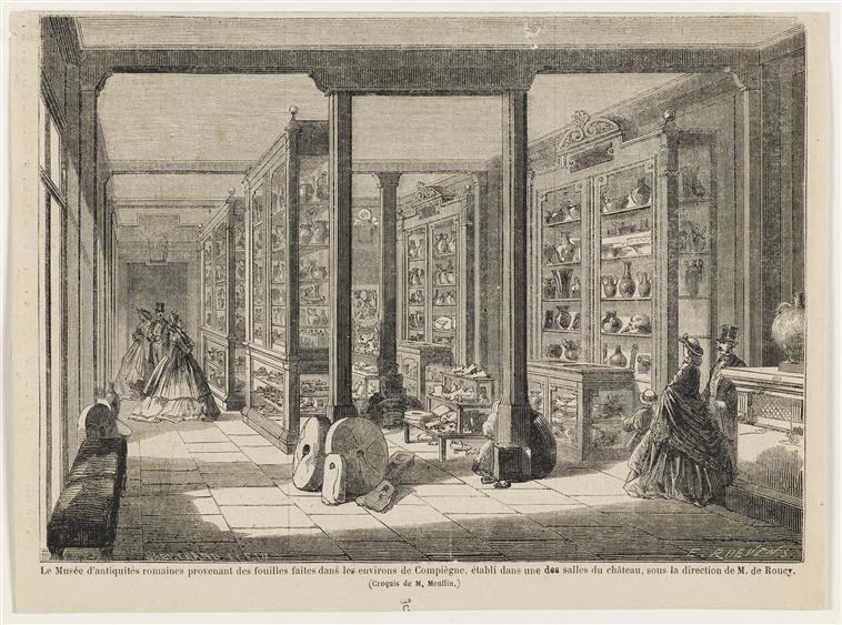Louis Moullin, Le Musée d'antiquités romaines au château de Compiègne © RMN - GP (domaine de Compiègne) / S.Maréchalle