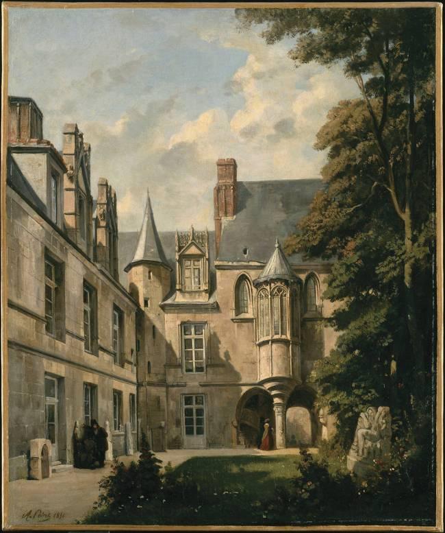 Achille Poirot Vue de l’Hôtel de Cluny côté jardin, 1850 Paris, Musée national du Moyen Âge